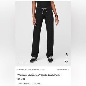 Figs Livingston Basic Scrub Pants: XS Tall